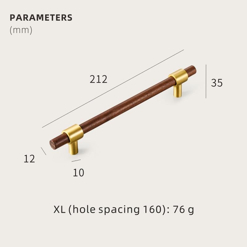 Dooroom Brass Black Walnut Furniture Handles Original Modern Nordic Pull Cupboard Wardrobe Dresser Shoe Box Drawer Cabinet Knobs