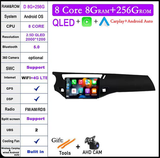 9 Inch For Citroen C3 DS3 2010 -2016 Car Radio Carplay Android Auto Screen Stereo 4G Wf BT DSP RDSNavigation GPS DSP