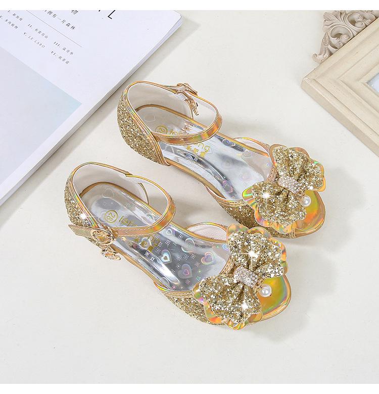 Girls' Summer Princess Non-slip Sandal Heels with Bow – For Kids & Big Kids