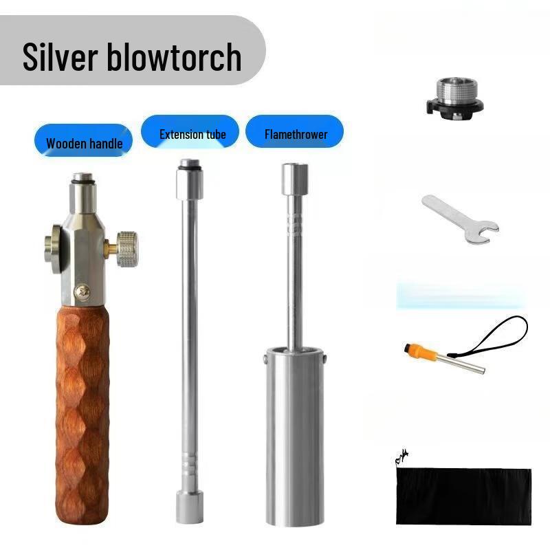 

Outdoor Windproof Extended Flame Torch with Wooden Handle Standard