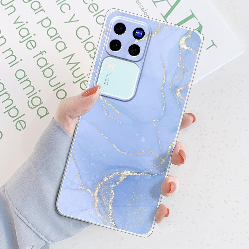 Für Vivo V30 Pro 5G Hülle Rückseite Für Vivo V29 Pro Funda Stoßfeste Klare Weiche Silikon Handyhülle für Vivo V30 V29E TPU Coque