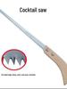 Mini Fine-Toothed Cocktail Saw: Daishan Wood Handle Hand Saw for Drywall, Garden, and Pruning.