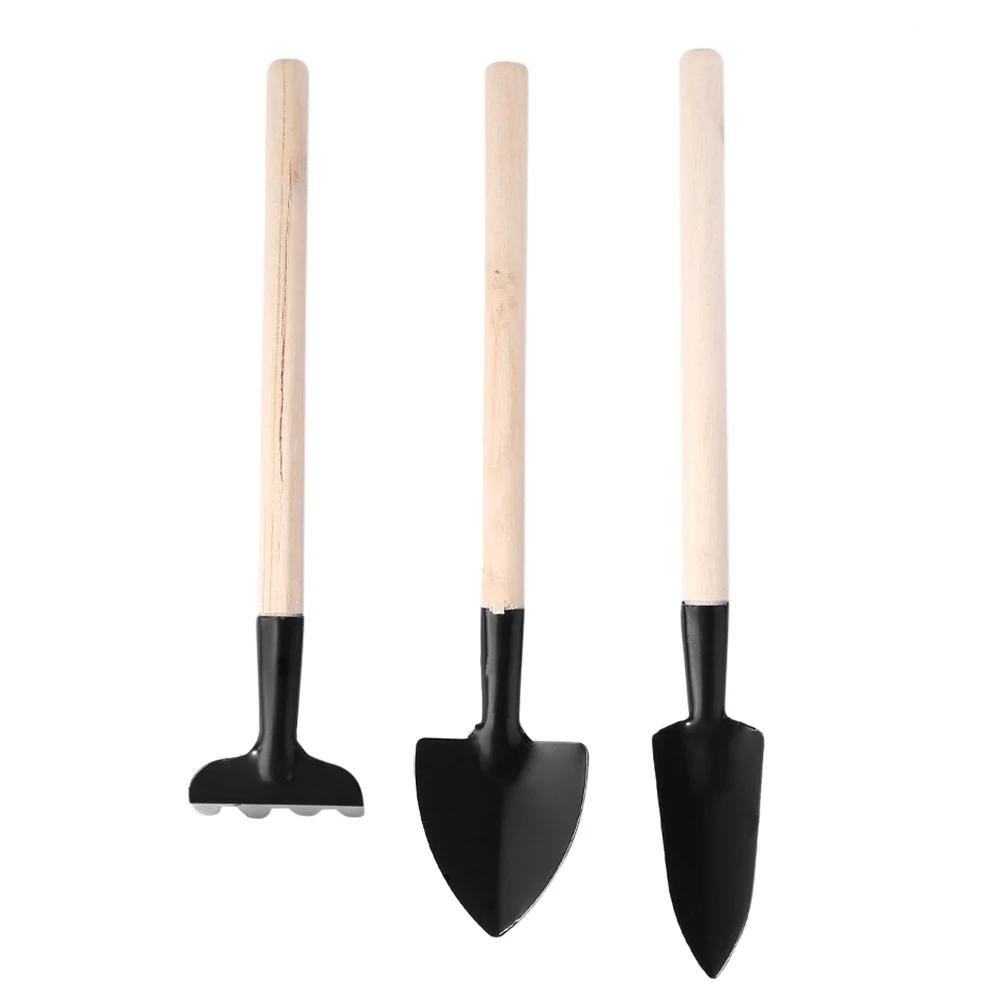 Set di 3 pezzi di attrezzi da giardinaggio Mini pianta fiore pala rastrello combinazione utensili a mano Tre pezzi vaso piccola pala giardino piccola pala di ferro