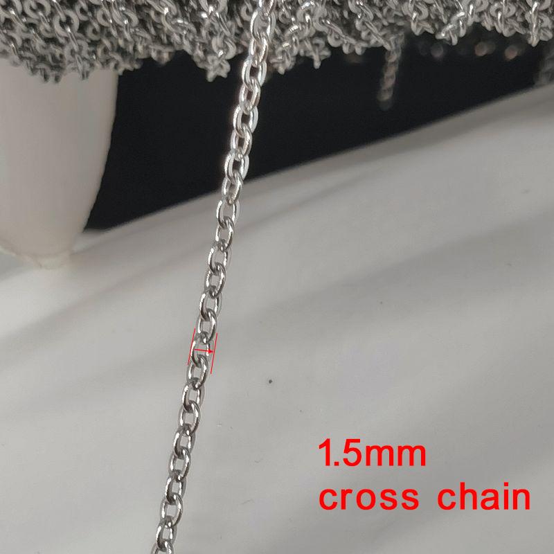 

2 meters Stainless Steel Rolo Bulk Chains Cable Link Chain for Neckalce Bracelet Jewelry Making DIY Accessories Wholesale
