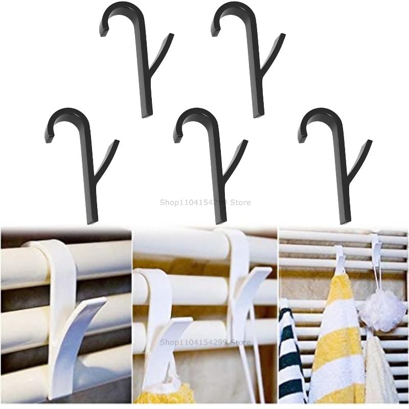 Hanger Clips Storage Bathroom Shower Towel Holder Hanger Heated Radiator Hooks Clips Storage Racks Clothes Scarf Hanger Hooks