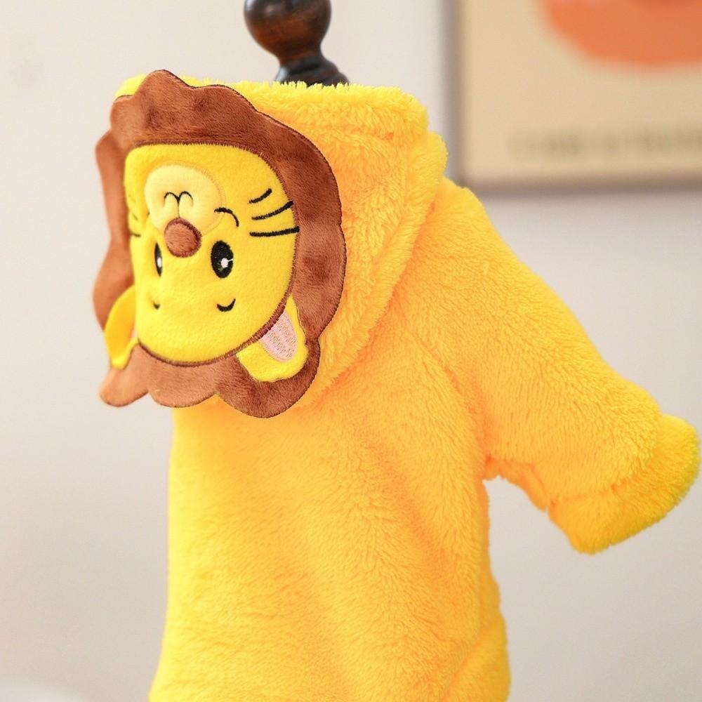 Warm Dog Lion Costume Animal Pattern Dog Jumpsuits Pet Transformation Costume  Outdoor