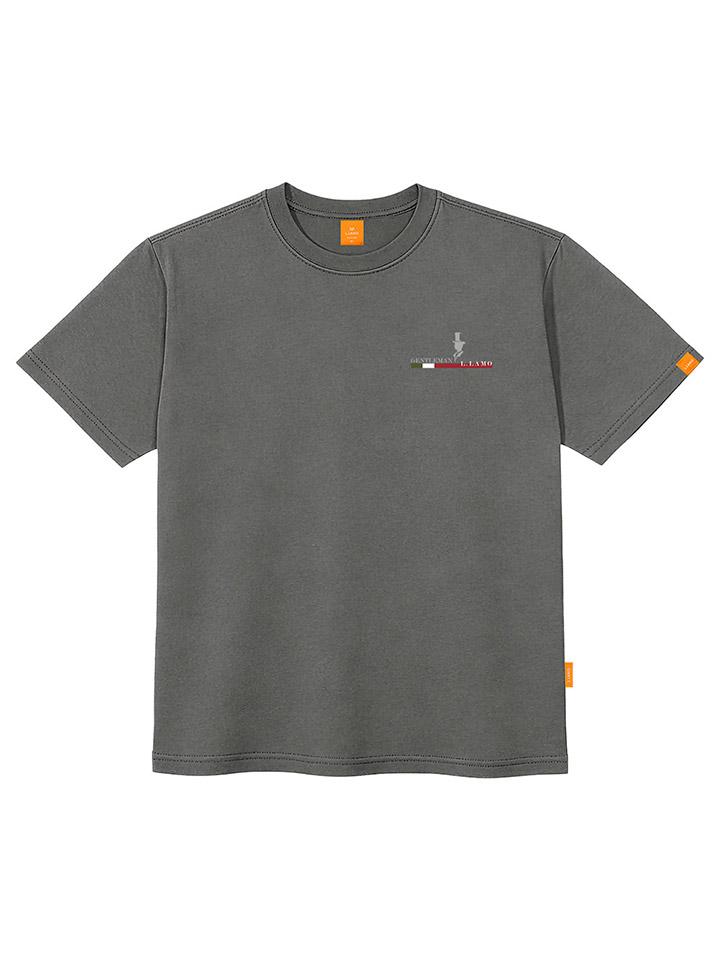 Ellamo Gray Gentleman Short Sleeve T-Shirt Unisex Plus Size S~4Xl (B Type)