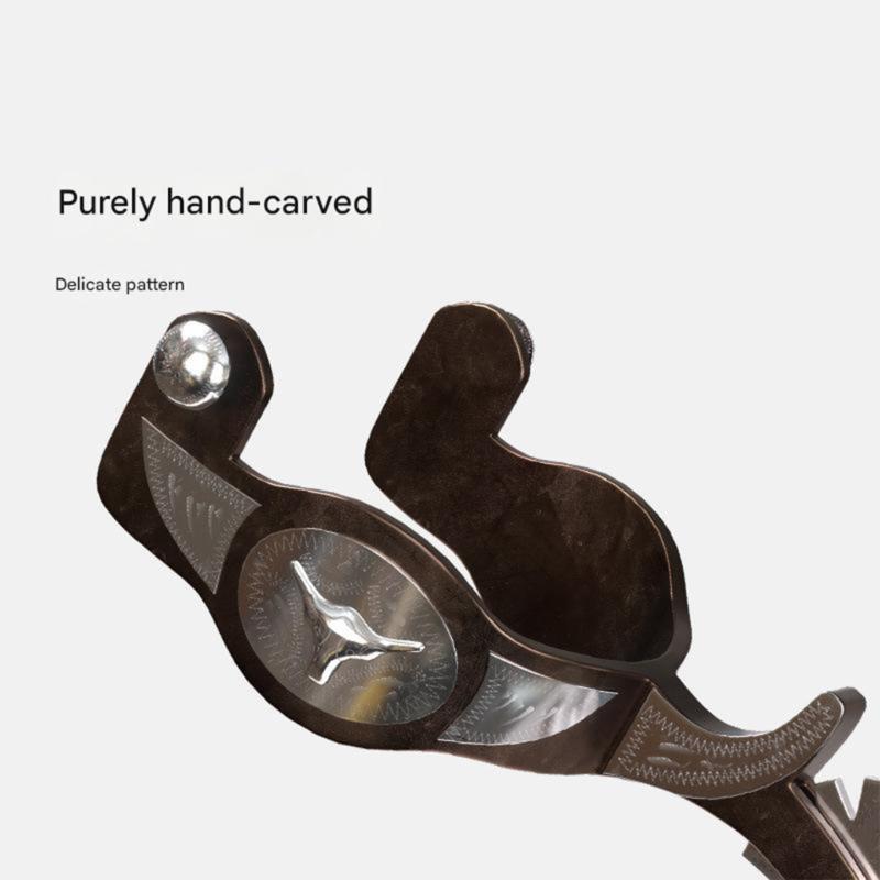 Premiums Rotating Rowel Spurs for Precise Equine Control Rusts Proof Stainless Steel Features Secure Rivets