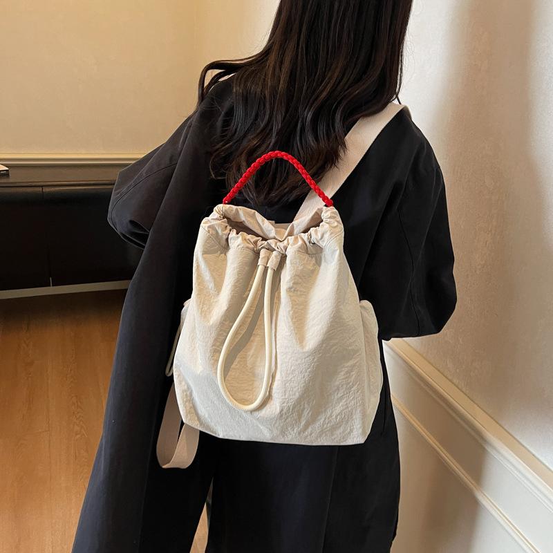 Large Capacity Backpack Female Leisure Drawstring Student Class Schoolbag Outdoor Mountaineering Bag Lightweight Travel Backpack