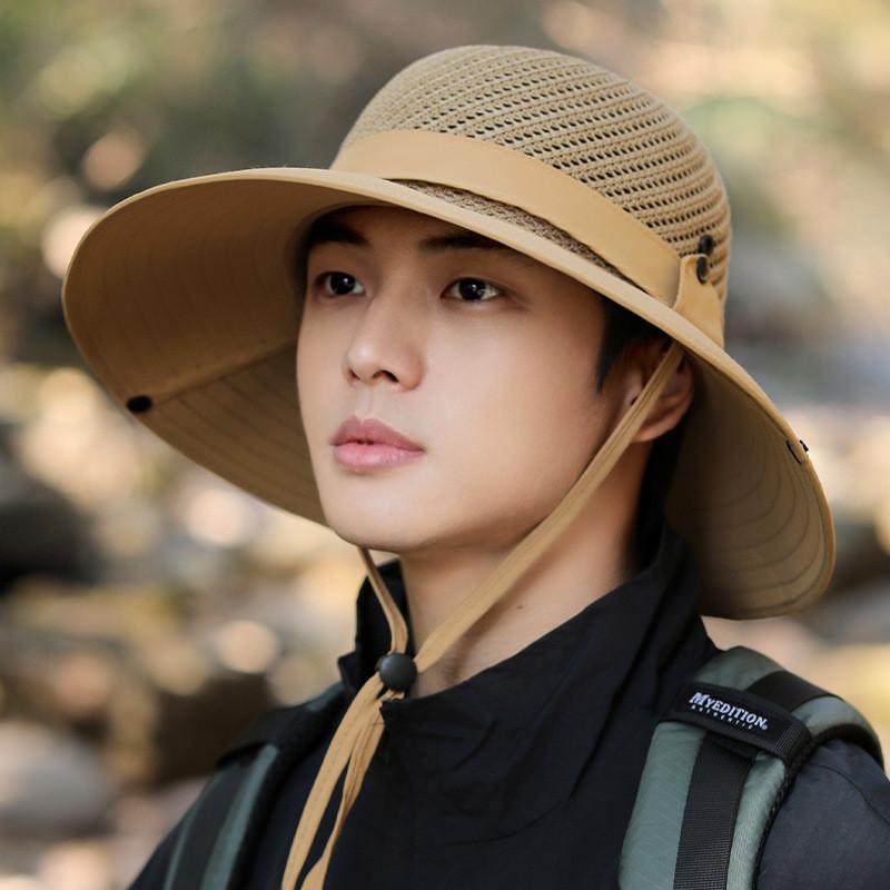 Outdoor Summer Fishermans Hat With Breathable Mesh Design And Letter Decoration