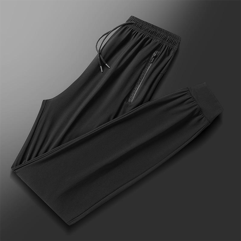 Men's Summer Ice Silk Breathable Elastic Quick-Dry Casual Pants