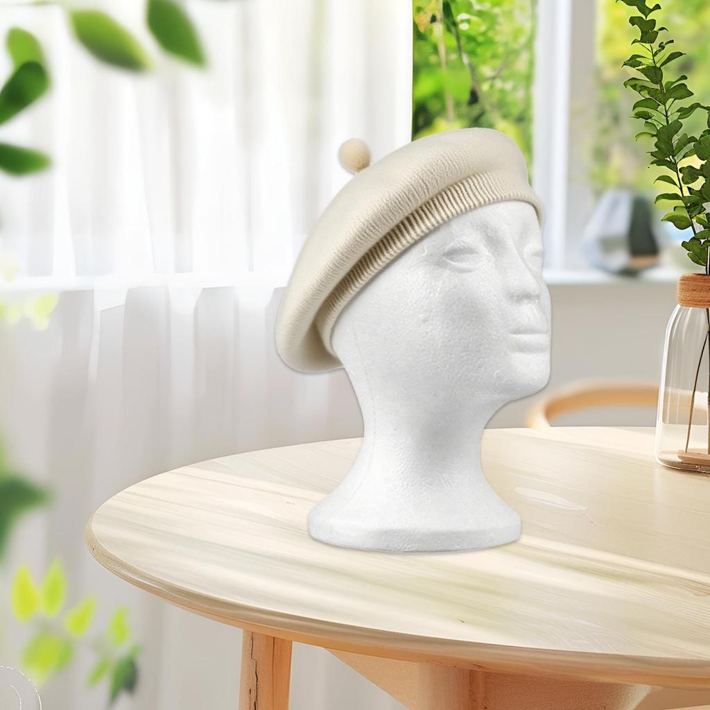 Foam Mannequin Head Women Head Mannequin for Wigs Styling Beauty Supplies Display Rack Accessories for Travel Cosmetology