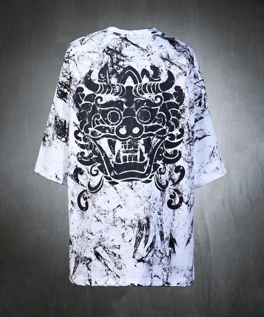 Kileutimuka Logo Rough Painting Loose Fit Short Sleeve T-Shirt White