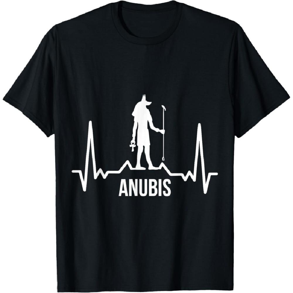 

Anubis Heartbeat in Egypt with Pyramids Pharaohs and Sphinx T-Shirt S