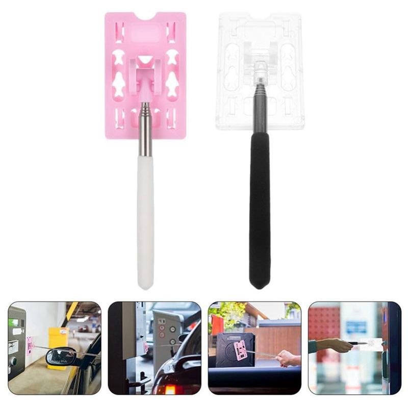 A96I-Security Kiosk Door Opening Parking Lever Extension Car Driving Artifact Telescopic Swipe Card Parking Durable