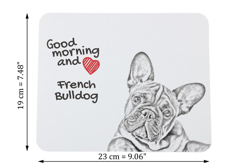 French Bulldog, Frenchie - mouse pad with print, personalized dog-themed mouse pad, unique gadget for an office worker by Art-Dog brand