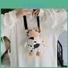 New Fashion Plush Shoulder Bag For Women Cute Cow Pattern Pink Color Small Size