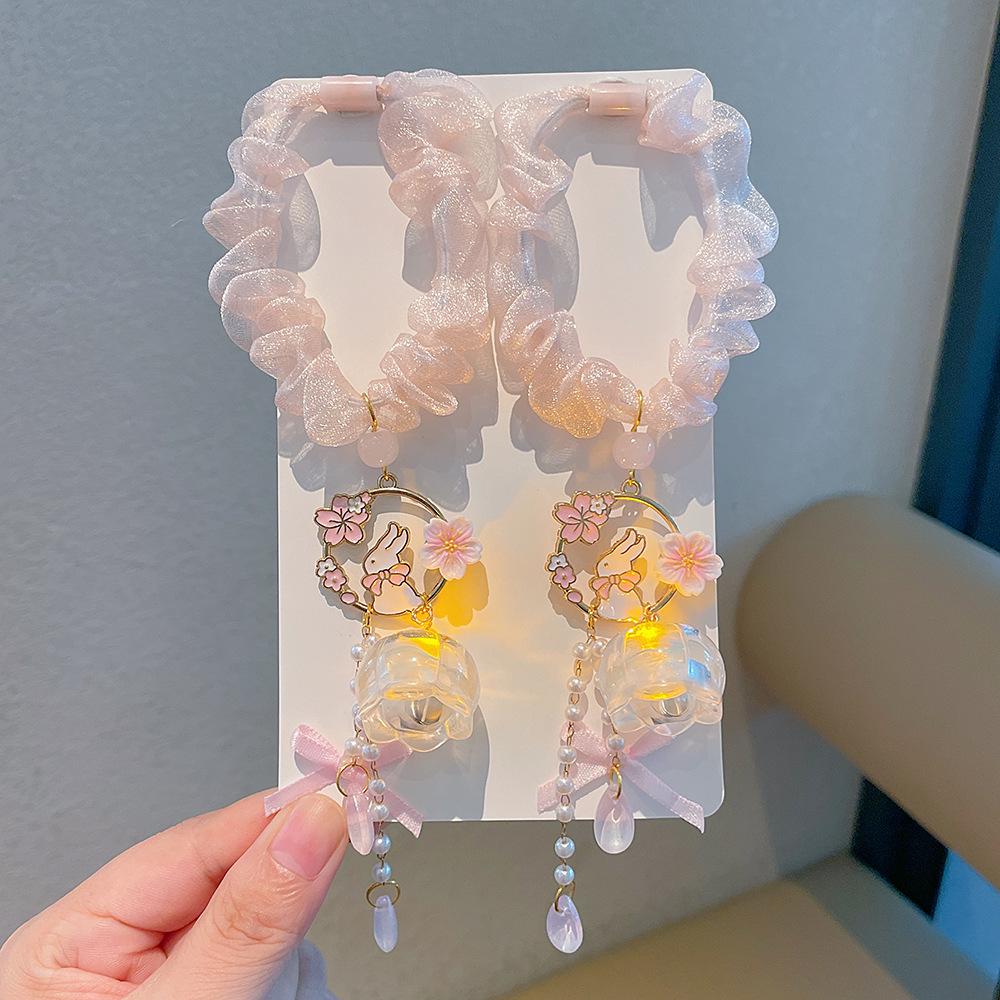 Nezha Panda Christmas Hair Ties & Headbands for Girls - No Damage Cartoon Hair Accessories