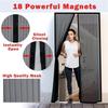 Modern style polyester door curtain, magnetic closing design, grey mosquito screen, suitable for bedroom, etc