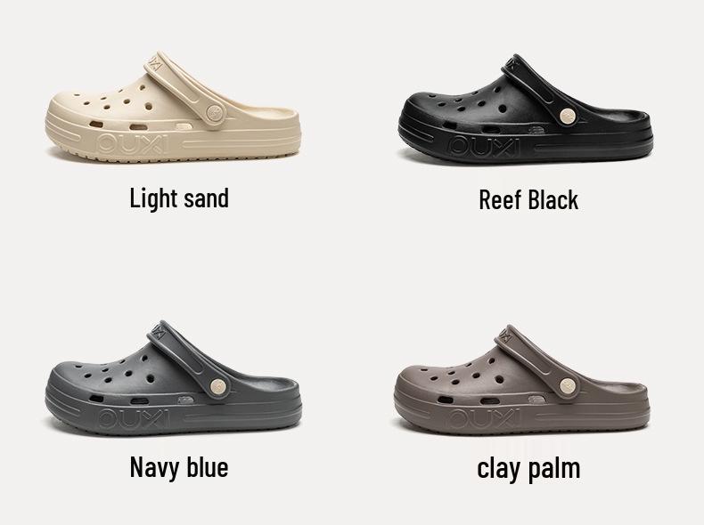 Men's EVA Non-Slip Thick Sole Closed-Toe Summer Outdoor Slippers