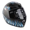 Full Face Motorcycle Helmet Street Bike Helmet for Men Women Unisex Good Breathability with Safety Buckle Blue L