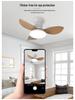 Nordic Style High-Wind Straight-Blade Ceiling Fan Light for Bedroom