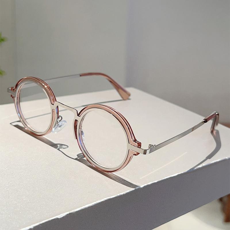 Vintage Round Glasses Men Punk Design Blue Light Blocking Optical Frames New Retro Fashion Non-prescription Eyeglasses