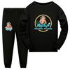 5555 Kinder Mädchen Nastya Aufdruck Langarm T-Shirt Hose Pyjama Nachtwäsche Schlafanzug Sets