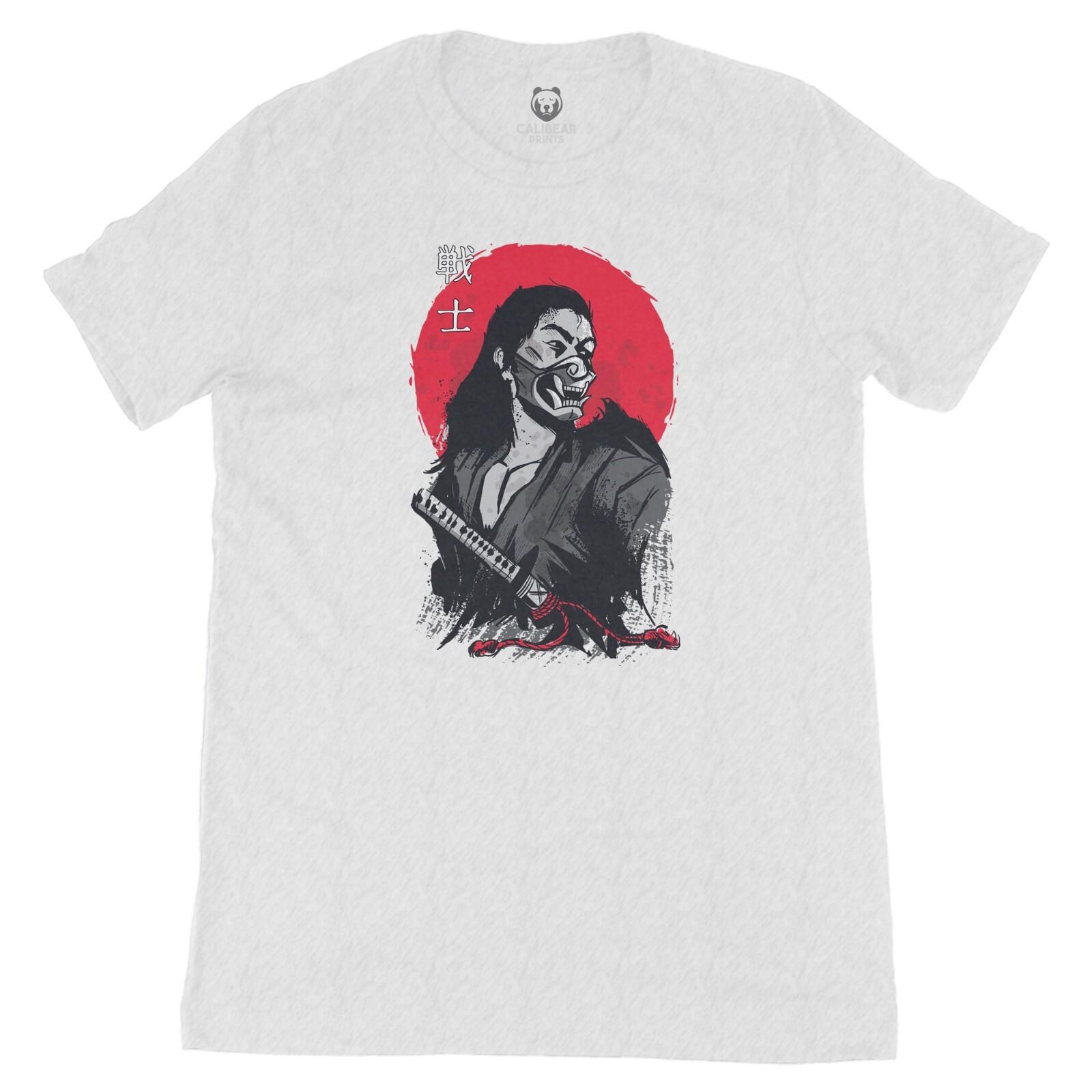 Japanese Samurai Rounin Warrior Aesthetic Graphic T-Shirt Unisex 100% Cotton Tee S разноцветный