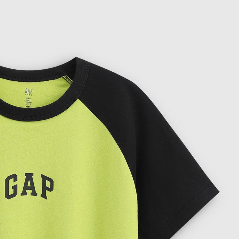 Gap Kids' Logo Cotton Raglan Short Sleeve T-Shirt