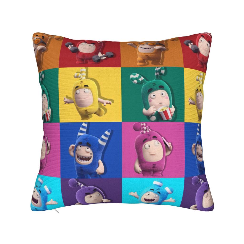O-Oddbods Pillowcase Merch Printed Cushion Cover Decorations Throw Pillow Case Cover Home Multiple Sizes
