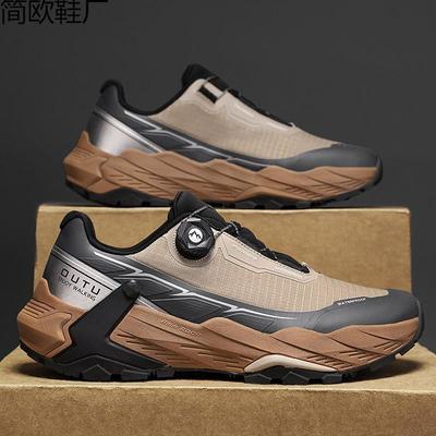 Fashion Four Seasons Rotary Buckle Outdoor Hiking Shoes Waterproof and Non-slip Large Size Men's Sneakers