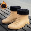 Up A Size Fashion Order Mens Rain Boots Rubber Gumboots Slip On Midcalf Waterproof Working Boots Comfort Red Nonslip Fishing Shoes For Men