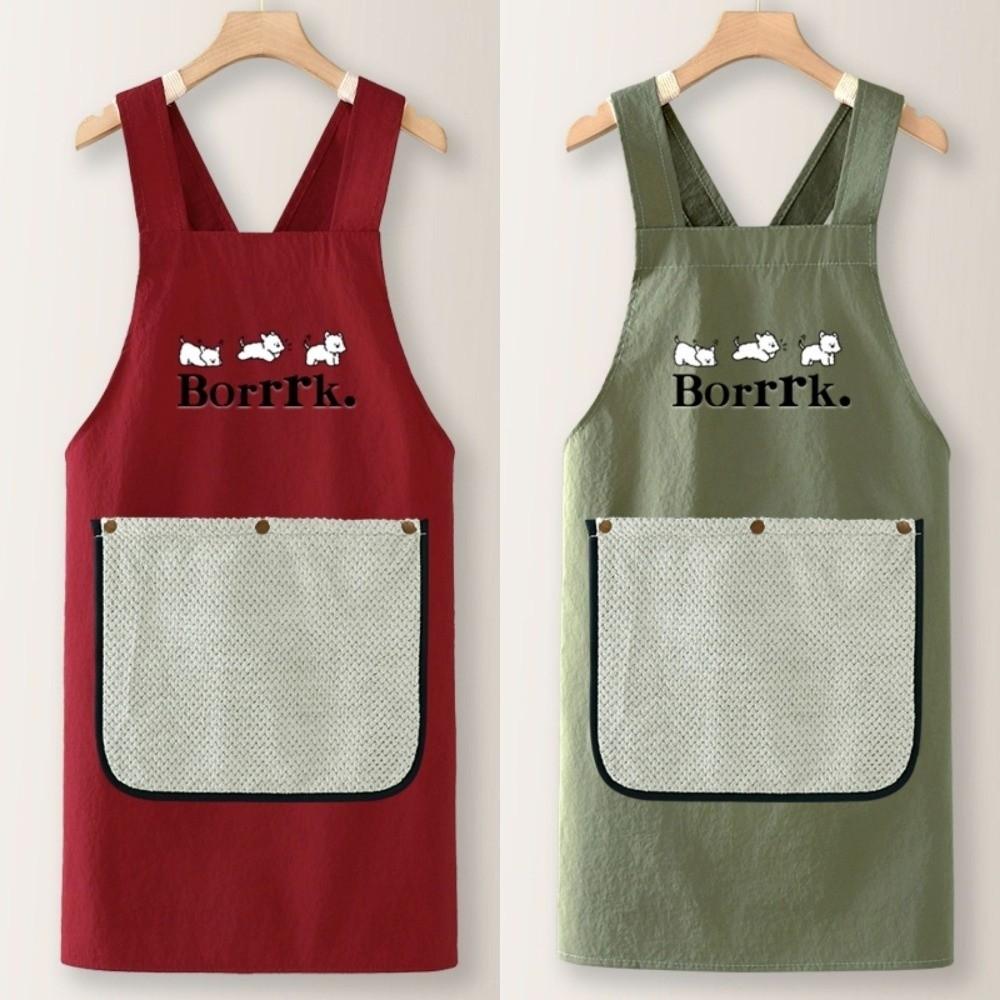 Smutsavvisande Vattentätt Förkläde Oljebeständigt Avtagbar Handduk Köksförkläde Andningsbart Slitstarkt Korsryggsförkläde Matlagning