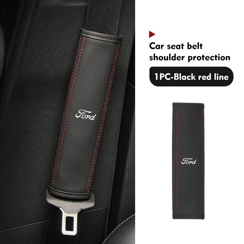Carbon Fiber Seat Belt Shoulder Guard Trim Edge Long Service Life For Ford mk2 mk3 Ranger Mondeo mk4 S-MAX Kuga Mustang Fusion