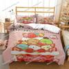 Cartoon Sumikko Gurashi Anime Niedliche Bettbezug Lustiges Kawaii Bettwäsche-Set Weicher Bettdeckenbezug und Kissenbezug Einzel_Doppel_Queen_King