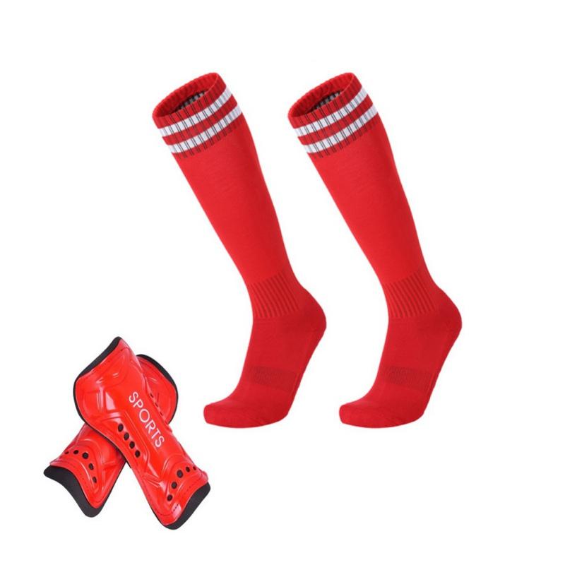 Buy 1 Pair Compression Soccer Socks With Shin Guards Pads Football Shin
