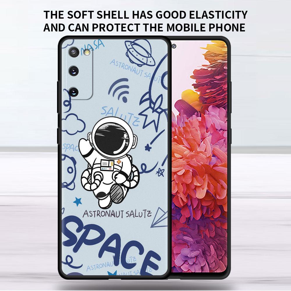 Husă Moale Pentru Samsung Galaxy Note 20 Ultra 10 Plus Lite A50 A70 A20 A40 A20e 9 8 A60 A10e Fundă Husă Telefon Spațiu Astronaut Cool