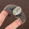 Natural Bumble Bee Jasper Handmade Copper Wire Wrap Bangle Adjustable k7n56