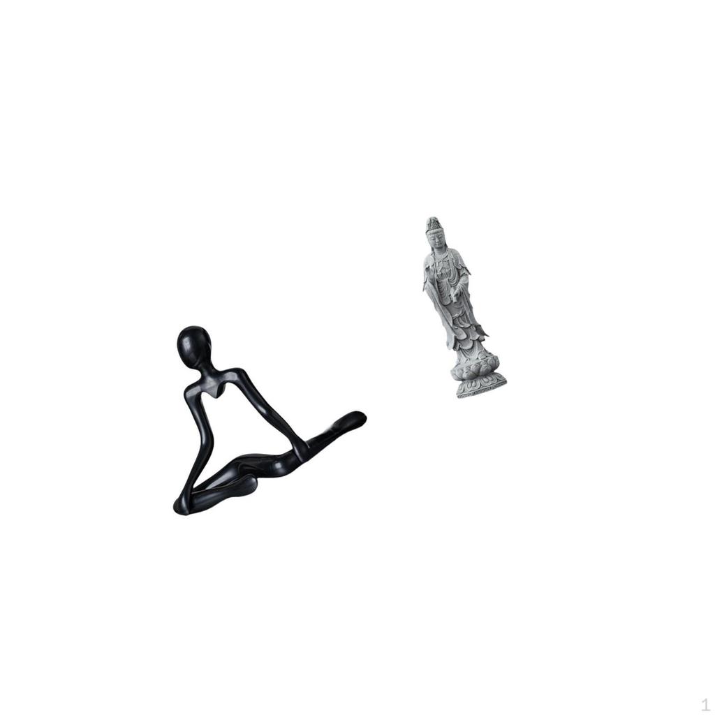 Creative Abstract Thinker Guan Yin Statue Decorative Figurine Sculpture for Entrance Bedroom Cabinet