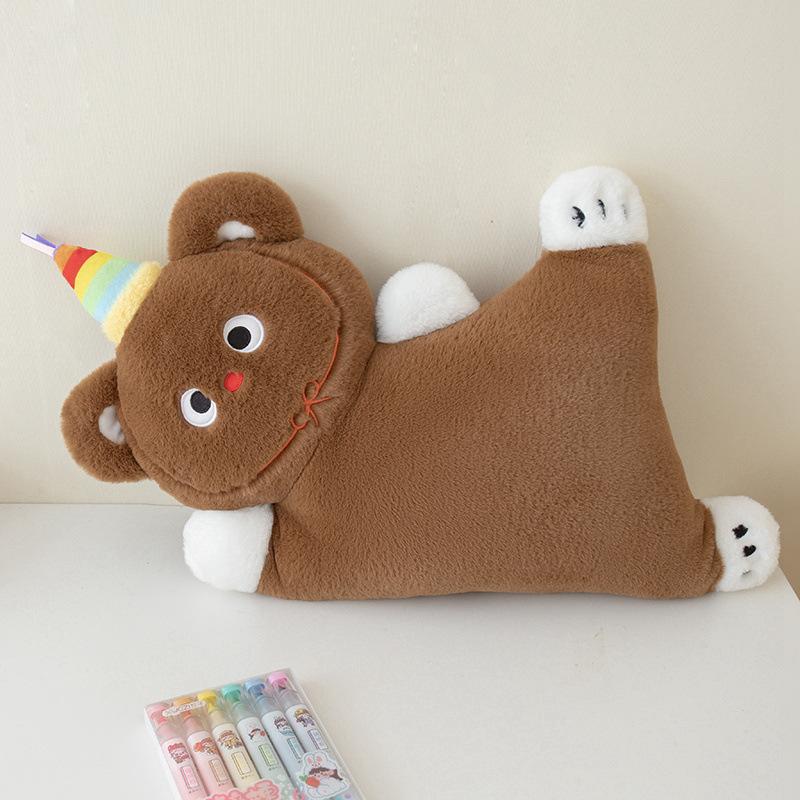 

Cartoon Cute Brown Bear Black Cat White Dog Holiday Series Pillow Blanket Toy Sleeping Pillow Doll Living Room Ornaments 55cm 0.5kg
