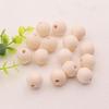 Plain Natural Unfinished Wooden Beads Choice of Size Jewellery, Dolls