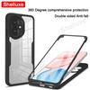 360 Full Body Front+Back Clear Case Shelluxe For Honor 400 600 Pro Honor400 Smart Honor600 Lite Global Double Sided Phone Cover