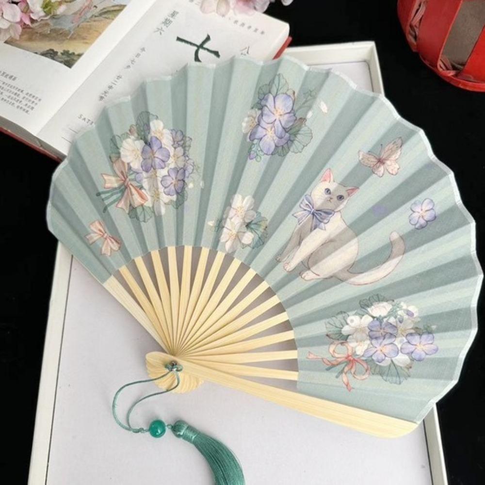 Japanese Style Handmade Fan Shell Shape Decorative Fan Lightweight Folding Fan  Summer Style 7