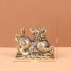 Aged Finish Pure Brass Lion Ingot Vintage Ornament Antique Style Solid Brass Collectible Figurine for Home Living Room Decor Gift