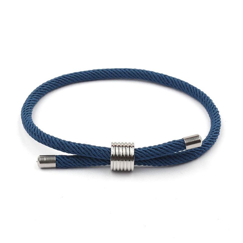 Simple Style Rope Bracelet With Stainless Steel Buckle Unfading Red Black Lucky Amulet Braclet Best Friend Braslet Fabric Joias