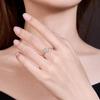 S925 Silver Classic 4CT Emerald Cut Moissanite Ring for Women
