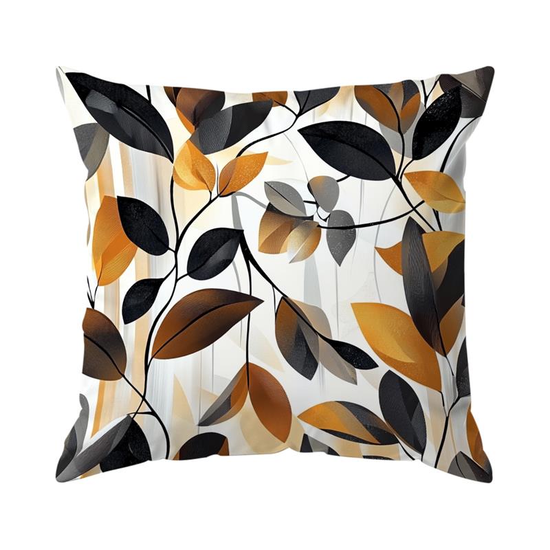 Geometric Flowers Digital Craft Cushion Cover Peach Skin Velvet Room Home Sofa Living Office Car Simplicity Pillow Cover