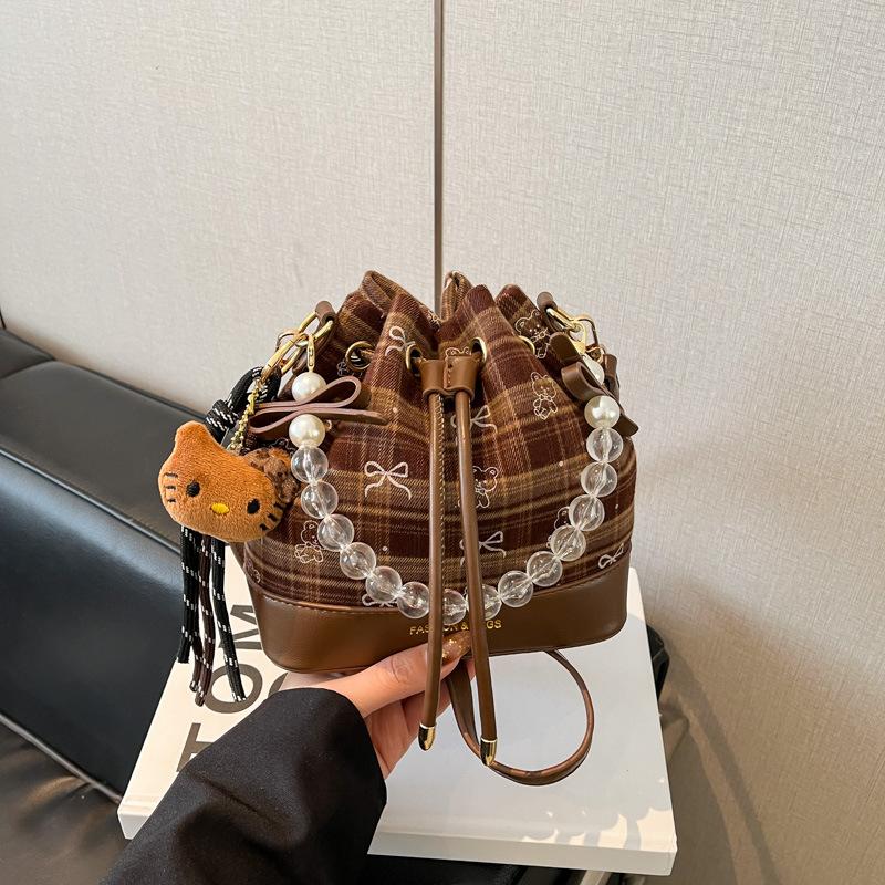 Нишевая высококачественная повседневная персонализированная сумка-ведро модный тренд зима новая сумка женская на плечо сумка-мессенджер