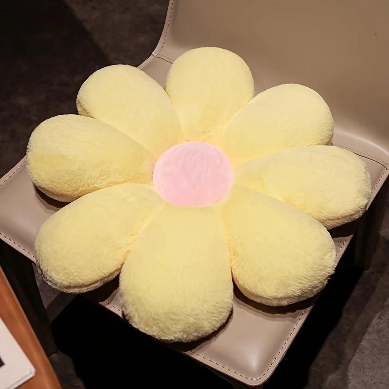 1pc 80x80cm Giant Sun Flower Cute Shaped Cushion Ergonomic Support Long Sitting Home Decor Holiday Gift Decorative Pillows